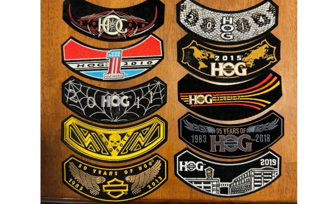 Harley Davidson HOG Patch Lot 10 Annual Rockers 2009-2019 Owners Group